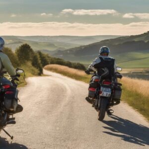 Camino de Santiago en moto cerca de Moreruela