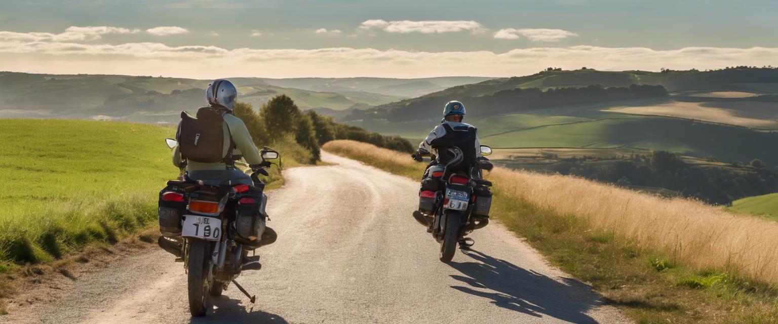 Camino de Santiago en moto cerca de Moreruela