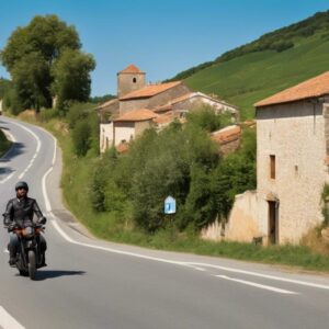 Nájera en el Camino de Santiago en moto