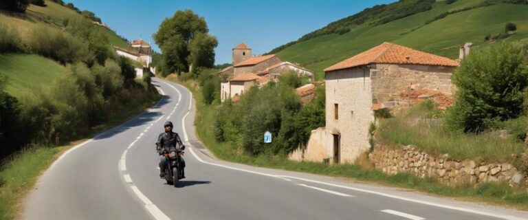 Nájera en el Camino de Santiago en moto