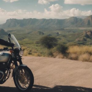 El centro geodésico de Portugal en moto