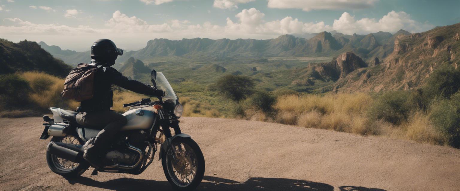 El centro geodésico de Portugal en moto