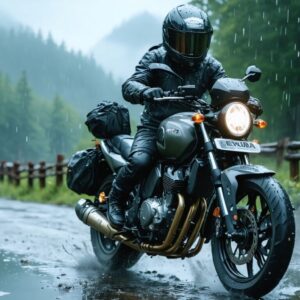 lluvia y frío en moto