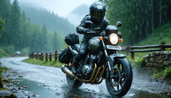 lluvia y frío en moto